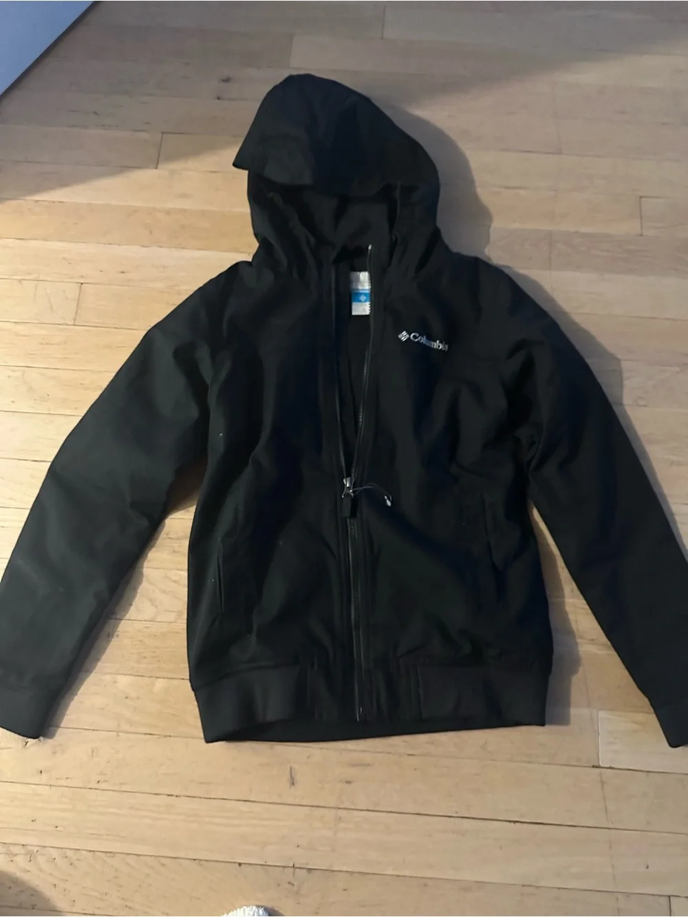 Columbia Kids' Black Hooded Jacket - Lightweight Windbreaker